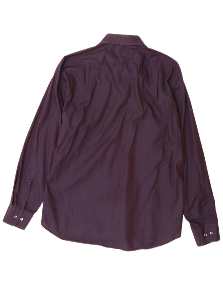 Camisa masculina Hugo Boss tamanho 41 16 grande algodão roxo