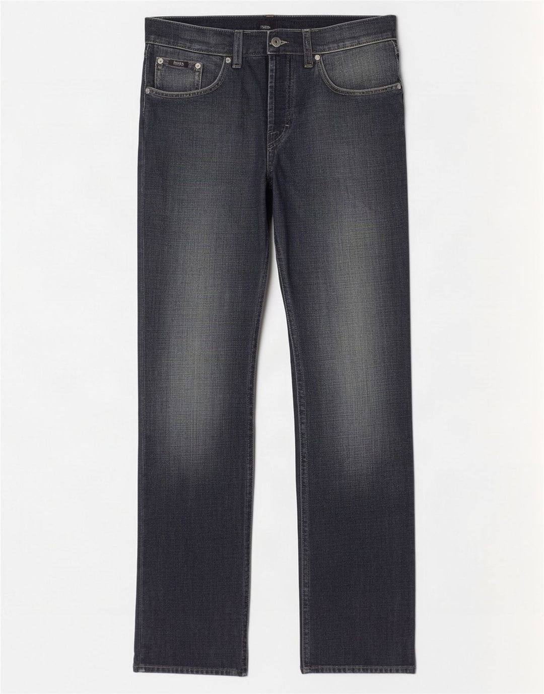 Hugo Boss Mens Straight Jeans W31 L32 Azul Marinho Algodão