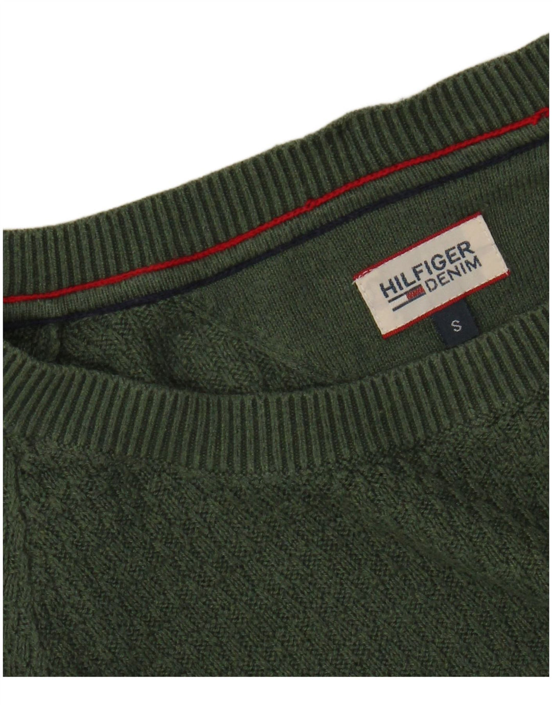Suéter feminino TOMMY HILFIGER com gola canoa Reino Unido 10 pequeno verde