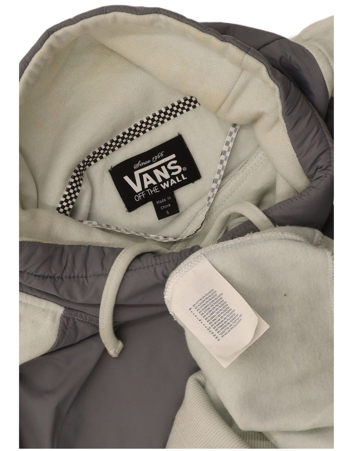 Moletom feminino VANS Jumper UK 10 pequeno branco colorblock algodão