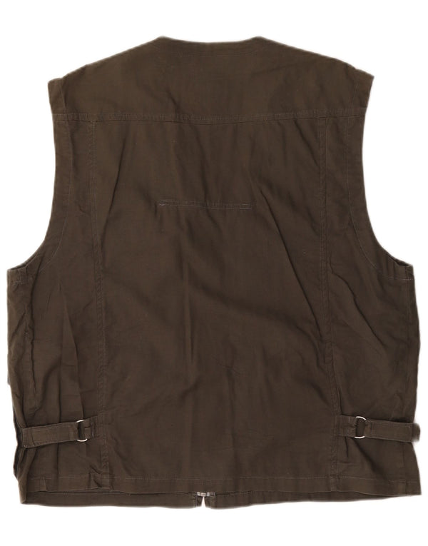 Colete utilitário masculino MC Kee UK 42 XL algodão marrom