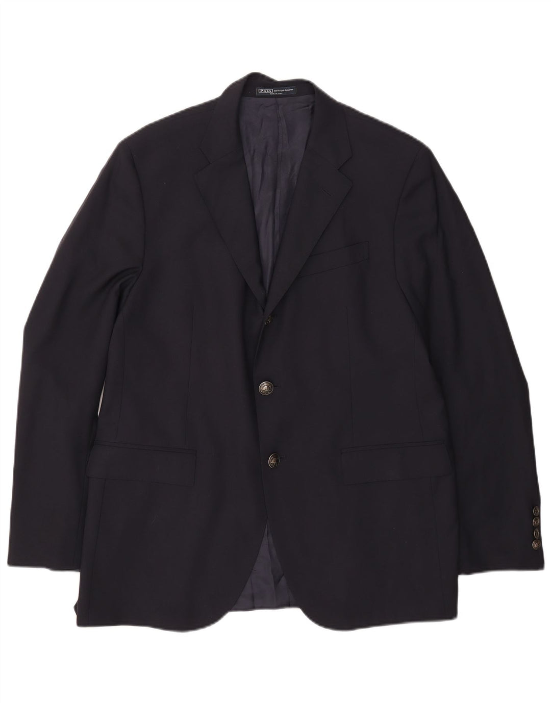 Jaqueta Blazer Masculina Polo Ralph Lauren com 2 Botões IT 54 XL Lã Azul Marinho