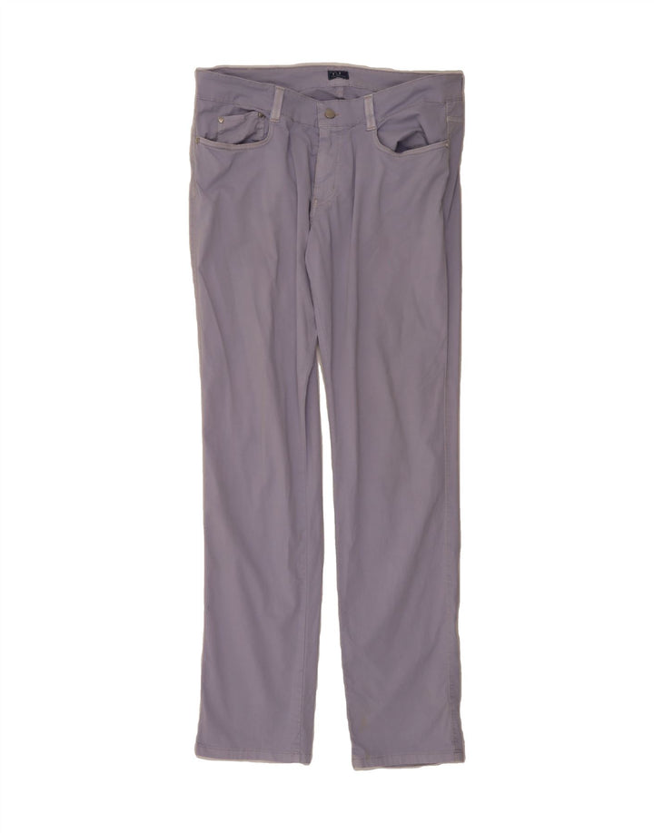 TRUSSARDI Mens Straight Casual Trousers W38 L35 Purple Cotton Vintage Trussardi and Second-Hand Trussardi from Messina Hembry 