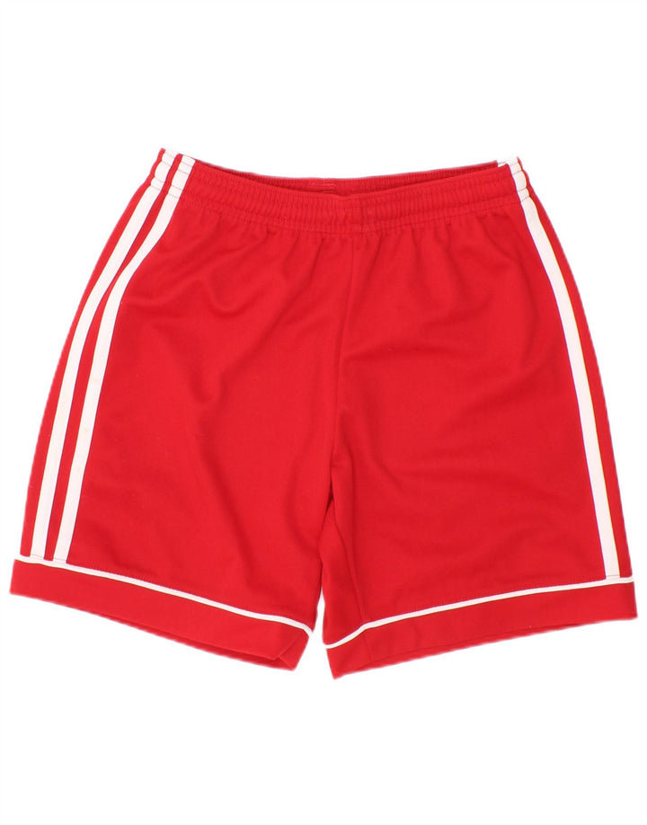 Shorts esportivos Adidas Boys Climalite 9-10 anos poliéster vermelho
