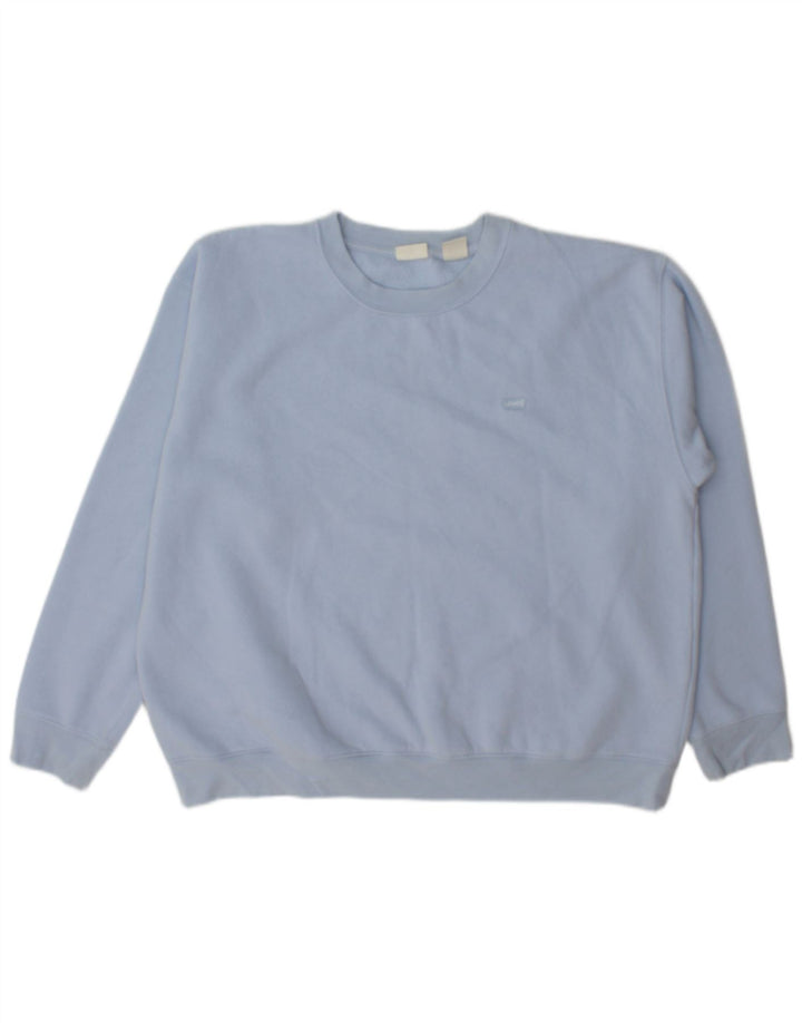 Moletom feminino Levi's Jumper UK 16 grande algodão azul