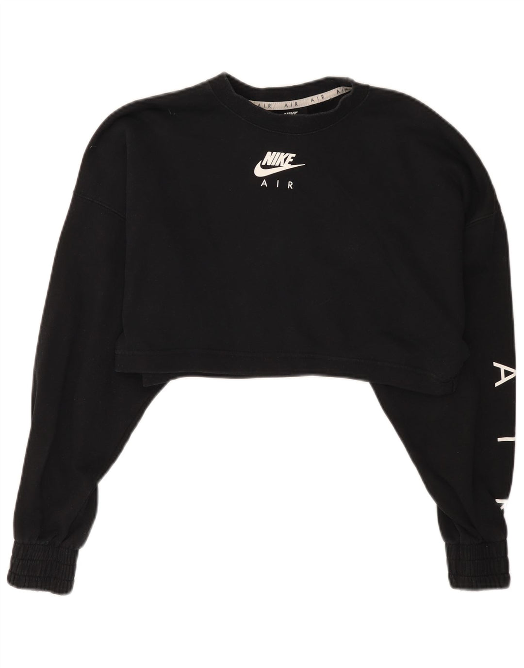 Moletom Nike Feminino Oversized Crop Graphic Jumper UK 10 Pequeno Preto