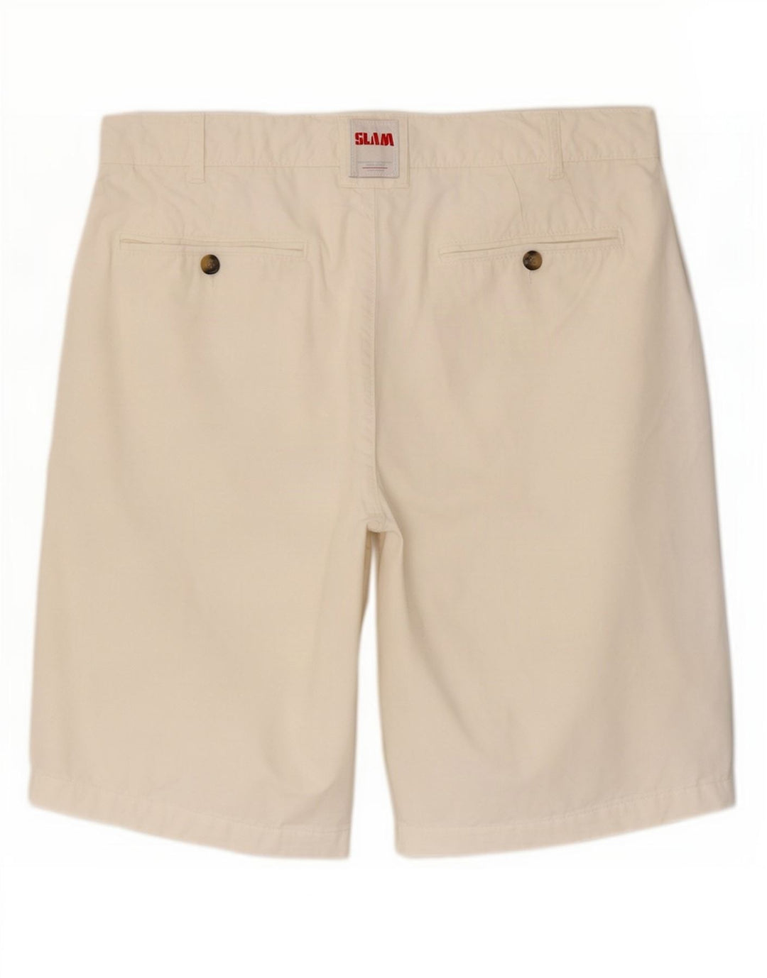 Slam Mens Chino Shorts IT 48 Médio W32 Algodão Branco