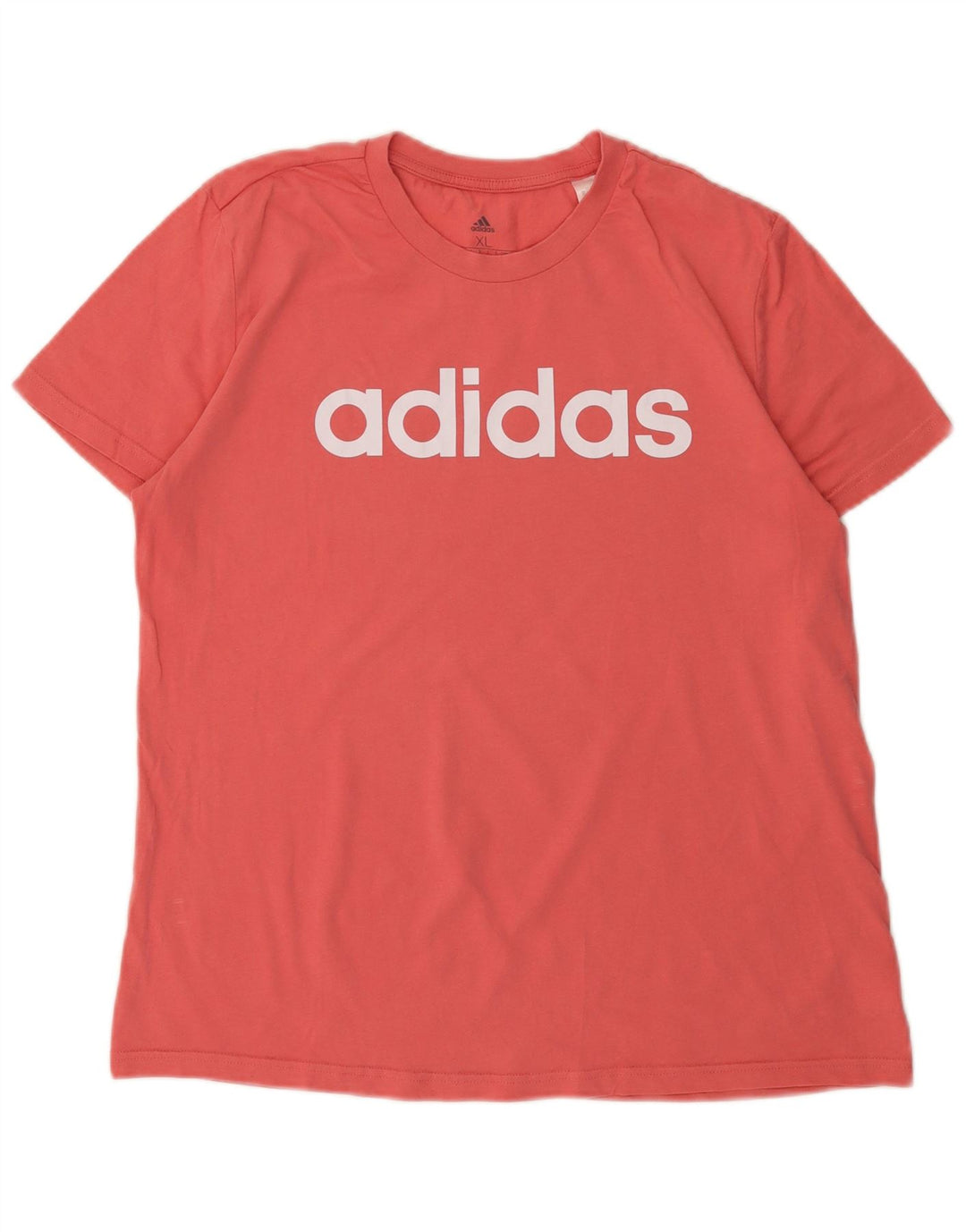 Camiseta feminina ADIDAS com estampa gráfica UK 20/22 XL algodão rosa