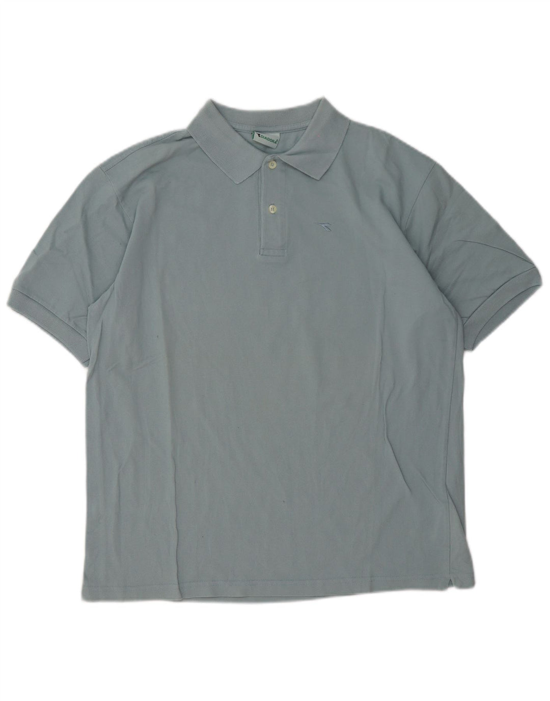 Camisa polo masculina Diadora grande algodão azul