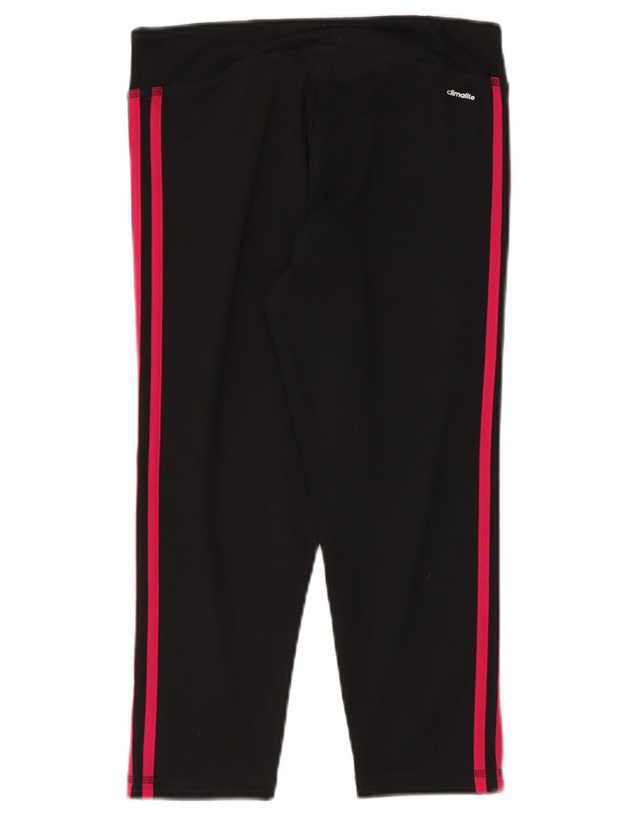 Adidas Womens Climalite Crop Leggings UK 12/14 Médio Preto Poliéster