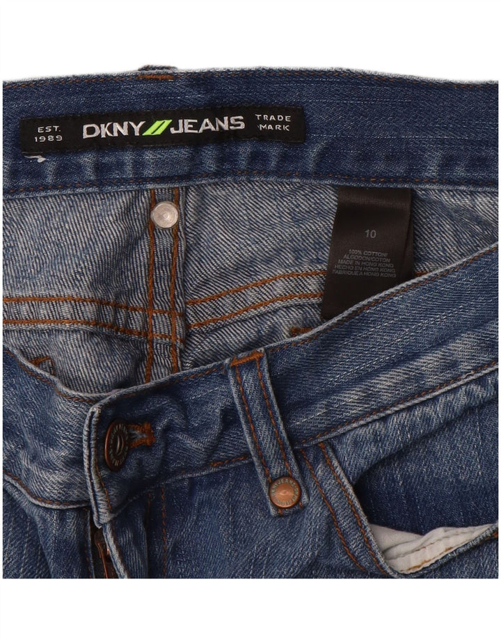 Calça jeans feminina DKNY Bootcut US 10 grande W32 L31 algodão azul