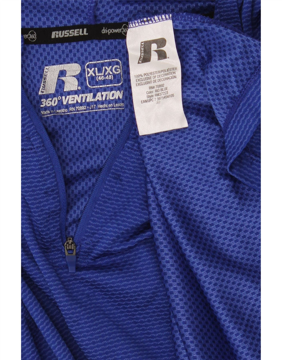Russell Athletic Masculino Pulôver com Capuz Fato de Treino Top XL Poliéster Azul