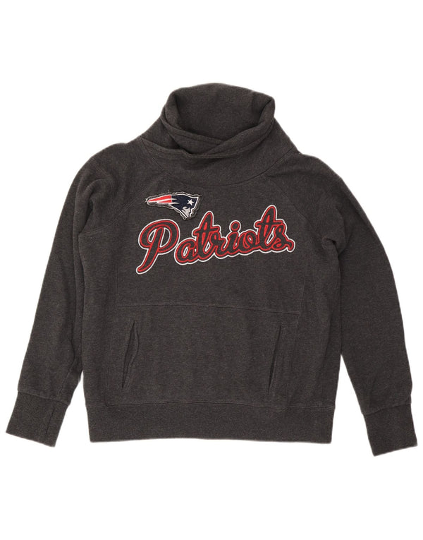 NFL feminino New England Patriots moletom gráfico jumper Reino Unido 14 cinza médio