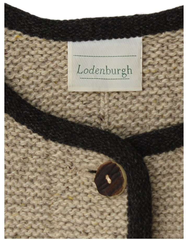 Suéter cardigã feminino Lindbergh IT 48 XL lã virgem manchada cinza