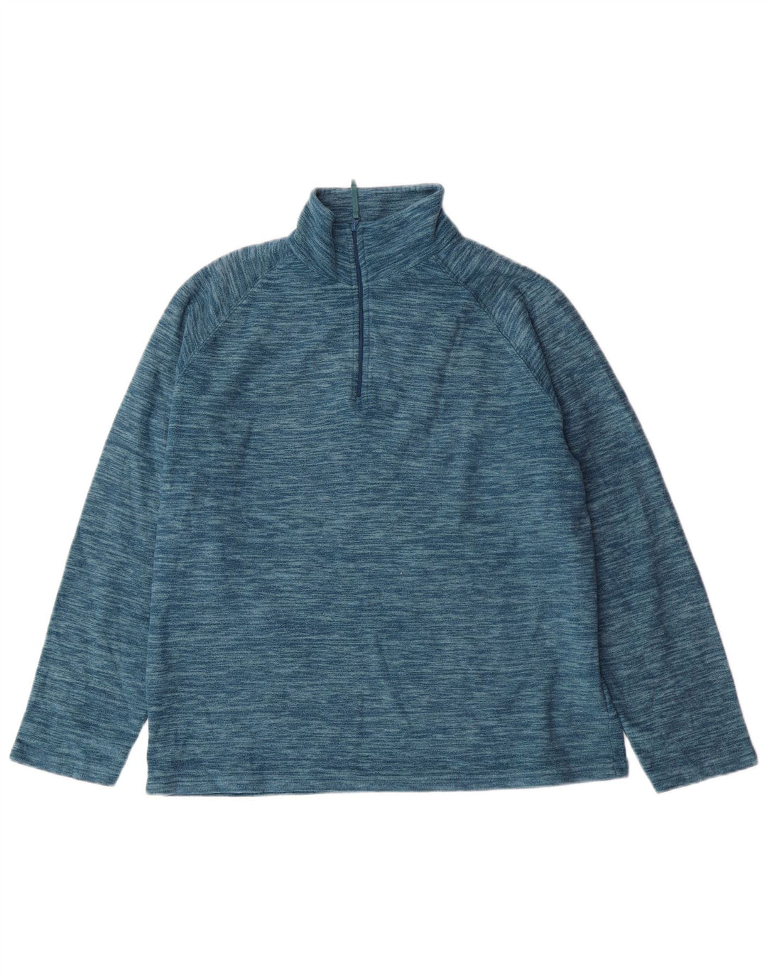 MOUNTAIN WAREHOUSE Suéter feminino de lã com gola e zíper Reino Unido 14 médio azul manchado