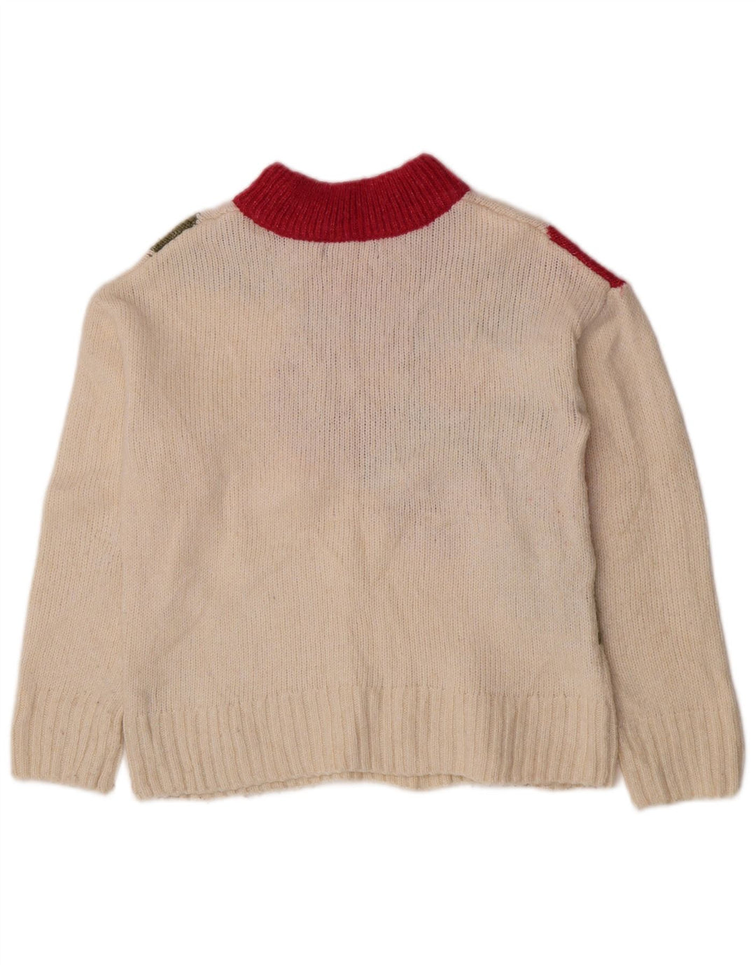 Suéter feminino Marks & Spencer com gola tartaruga Reino Unido 10 pequeno off white