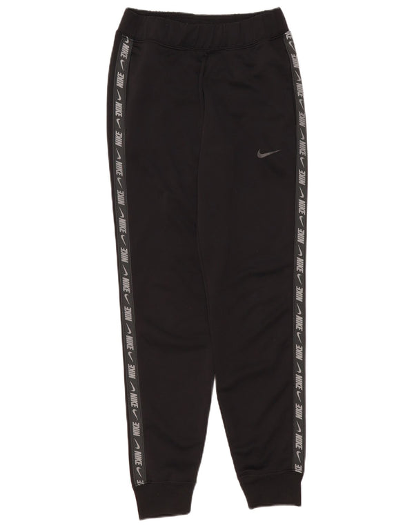 Nike Womens Graphic Tracksuit Calças Joggers UK 6 XS Preto Colourblock