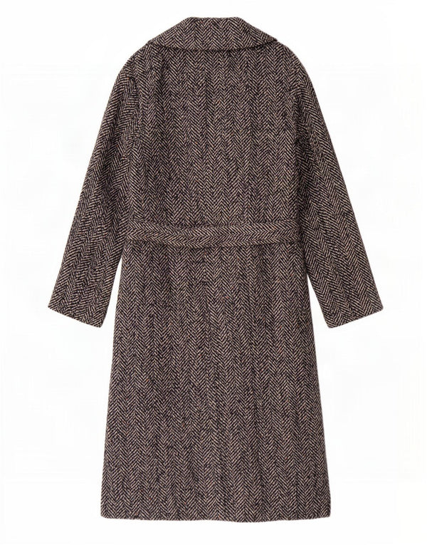Sobretudo feminino superdimensionado Topshop Reino Unido 8 espinha de peixe preta pequena