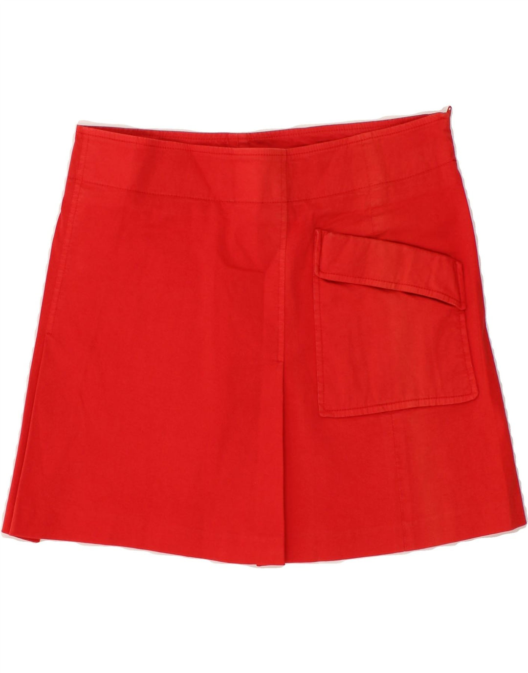 VINTAGE Womens Mini Skirt EU 42 Large W32 Red Cotton Vintage Vintage and Second-Hand Vintage from Messina Hembry 