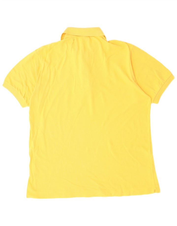 Camisa polo masculina LACOSTE tamanho 5 grande algodão amarelo
