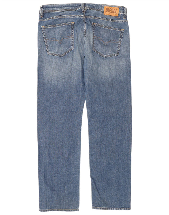 Diesel Mens Larkee Straight Jeans W36 L32 Azul Algodão
