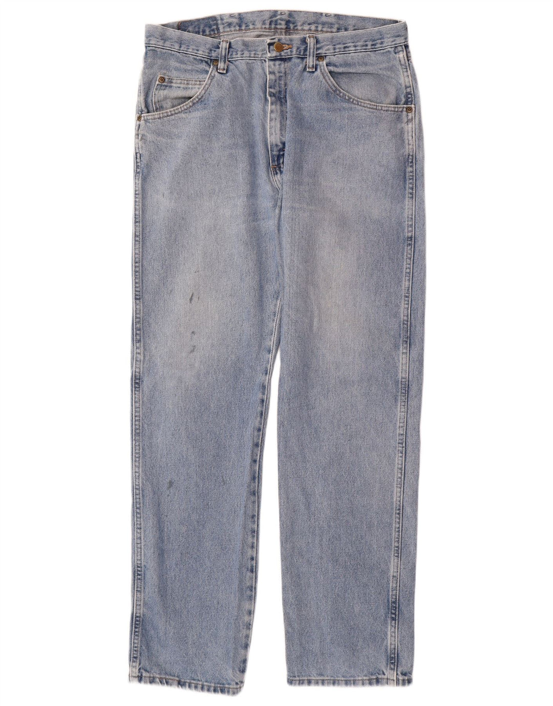 Calça jeans reta masculina WRANGLER W34 L32 azul algodão clássico