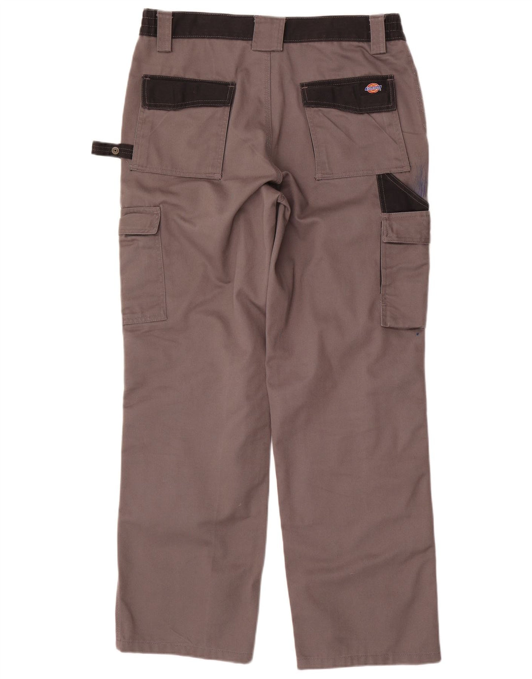 Calças Dickies Mens Straight Cargo W34 L31 Cinza Poliéster