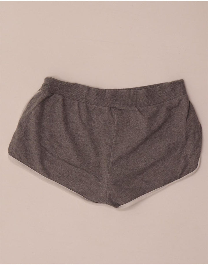 Shorts esportivos femininos Puma UK 12 algodão manchado cinza médio
