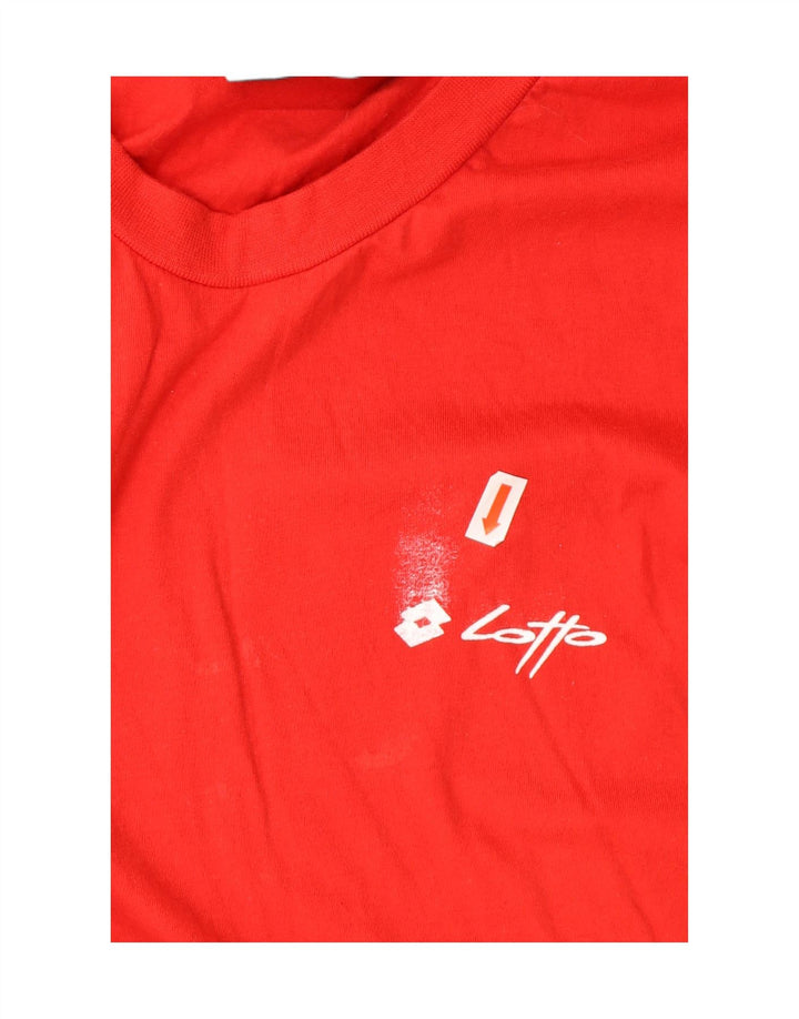 LOTTO Mens Colete Top XL Vermelho Algodão Colorblock