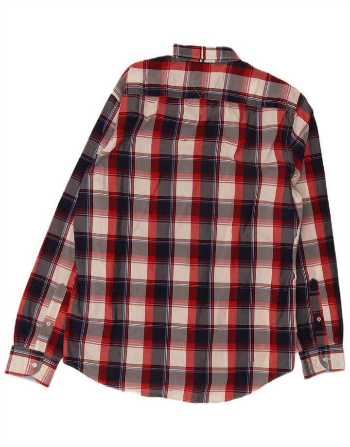 Camisa masculina Tommy Hilfiger Regular Fit média de algodão xadrez multicolorido