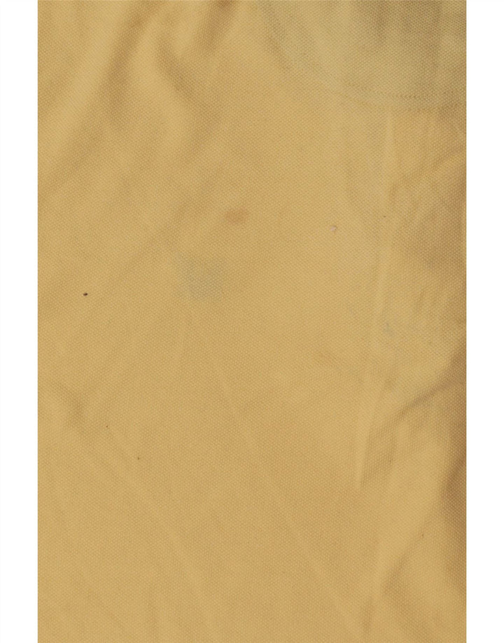 Camisa polo masculina Crew Clothing algodão amarelo médio
