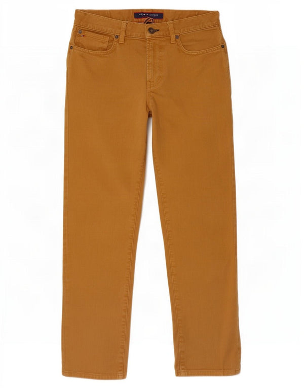 Tommy Hilfiger Masculino Slim Straight Jeans W32 L30 Bege