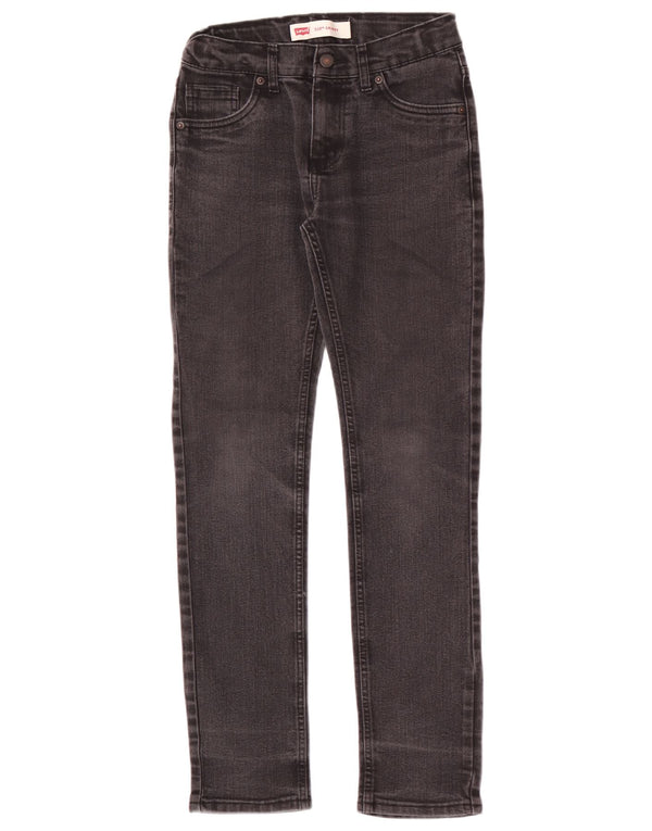 Levi's Boys 510 Skinny Jeans 13-14 Anos W26 L29 Algodão Preto