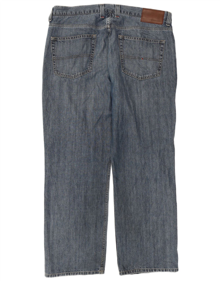 TOMMY HILFIGER Jeans reto masculino W38 L30 algodão azul