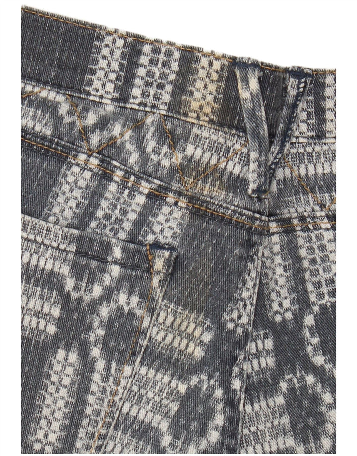 Shorts jeans feminino Roxy US 7 médio W30 azul geométrico