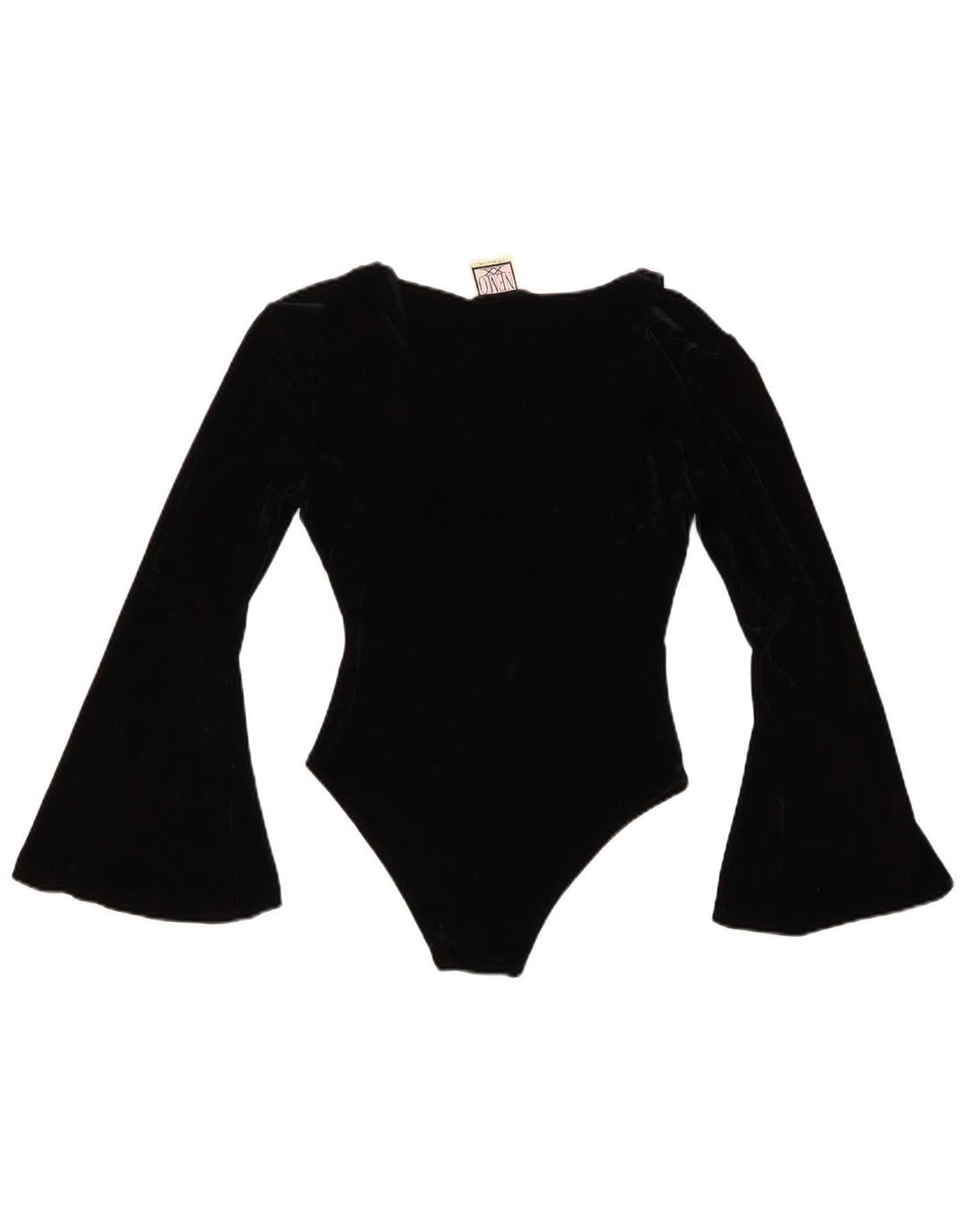 Body feminino de veludo VINTAGE UK 8 pequeno acrílico preto