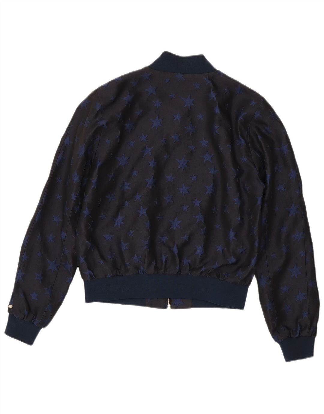Jaqueta bomber feminina Tommy Hilfiger EUA 6 médio azul marinho geométrico