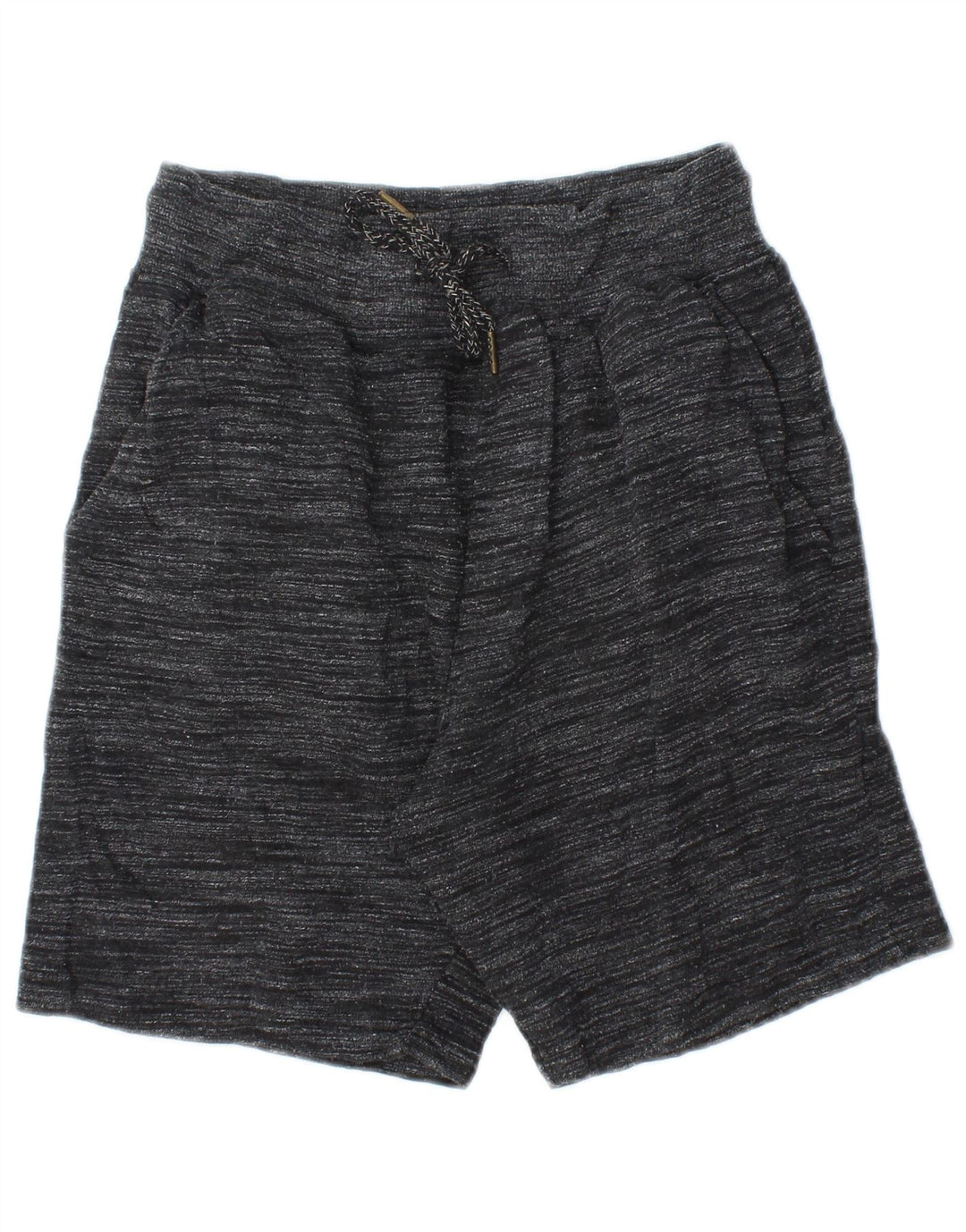 Zara Shorts esportivos masculinos pequenos algodão manchado cinza