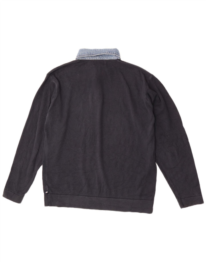 Suéter masculino Marks & Spencer Blue Harbour com gola polo azul marinho médio