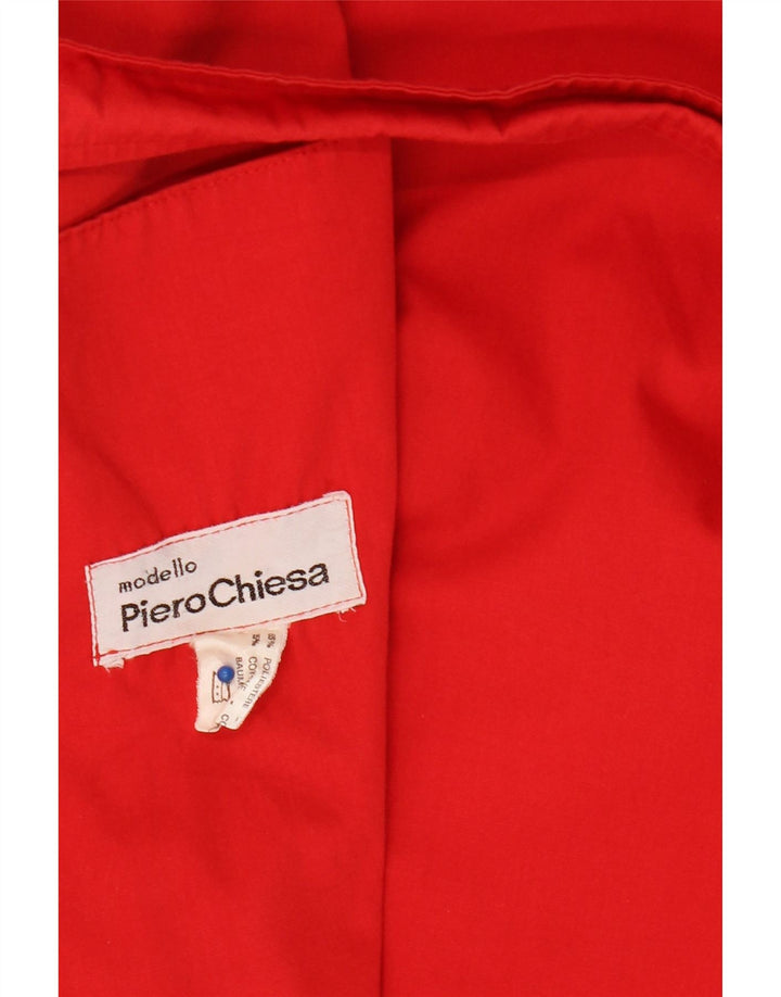 Trench Coat feminino VINTAGE UK 14 poliéster vermelho médio