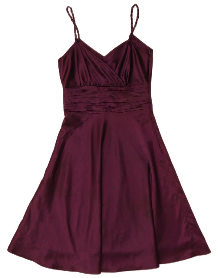 IN LINEA Vestido feminino sem mangas evasê UE 36 pequeno roxo