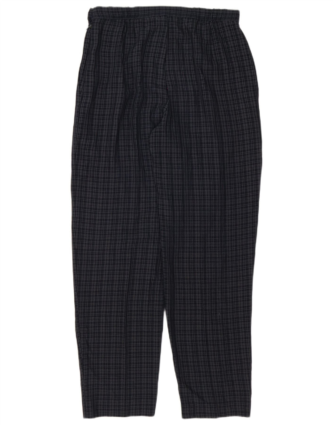 Calça casual feminina Marks & Spencer Reino Unido 12 médio W30 L29 azul marinho xadrez