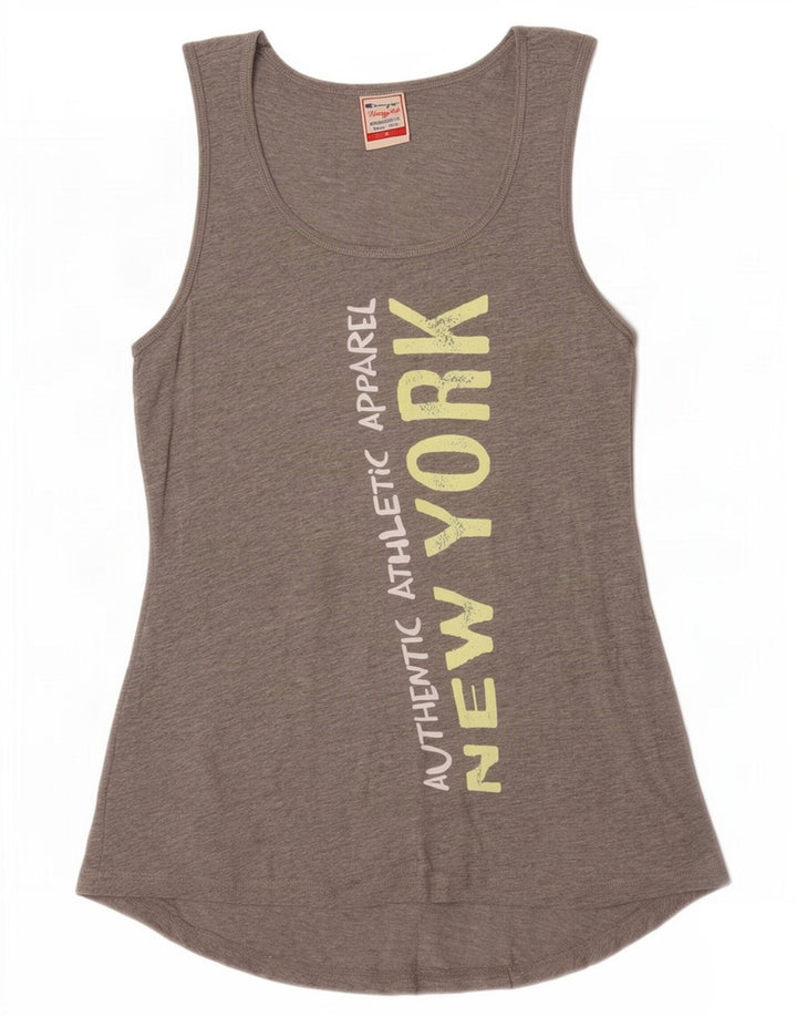 Colete feminino Champion Heritage Fit Graphic UK 12 cinza médio manchado
