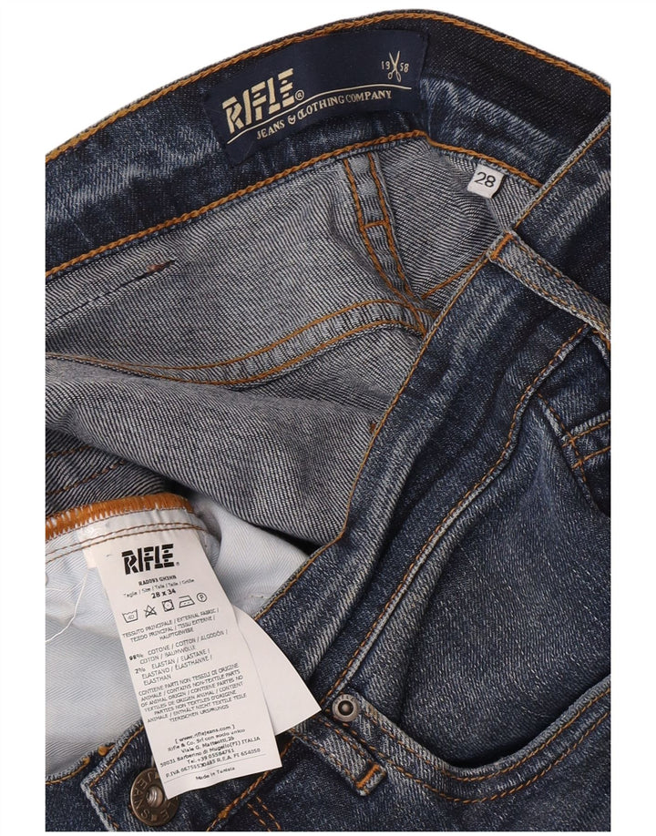 Rifle Masculino Slim Jeans W28 L34 Azul Algodão