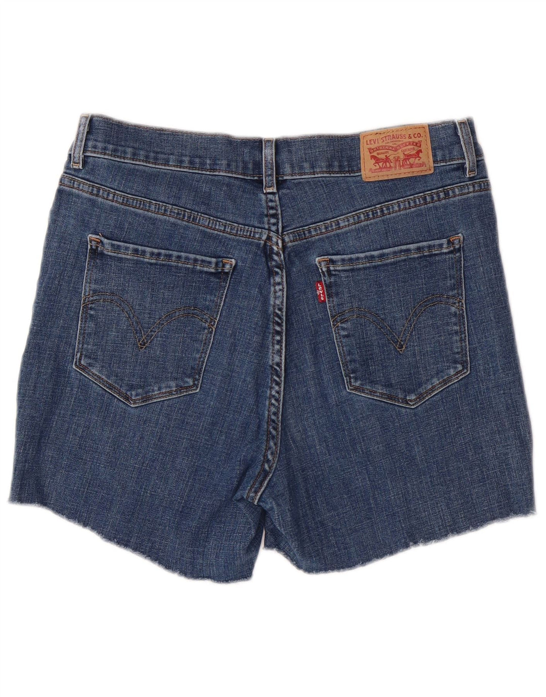 Shorts jeans feminino Levi's 501 US 8 médio W29 azul algodão clássico