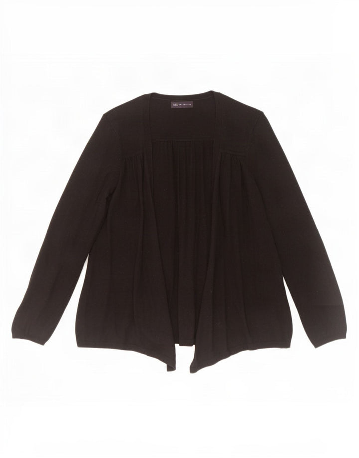 Suéter cardigã aberto feminino Marks & Spencer Reino Unido 12 médio preto poliamida