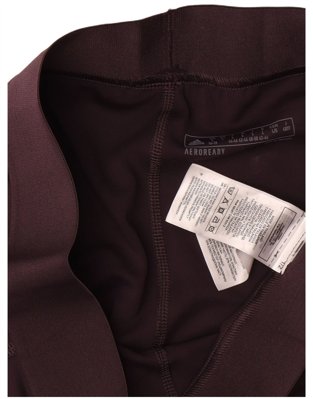 Leggings Adidas Aeroready Feminino UK 16/18 Grande Marrom Poliéster