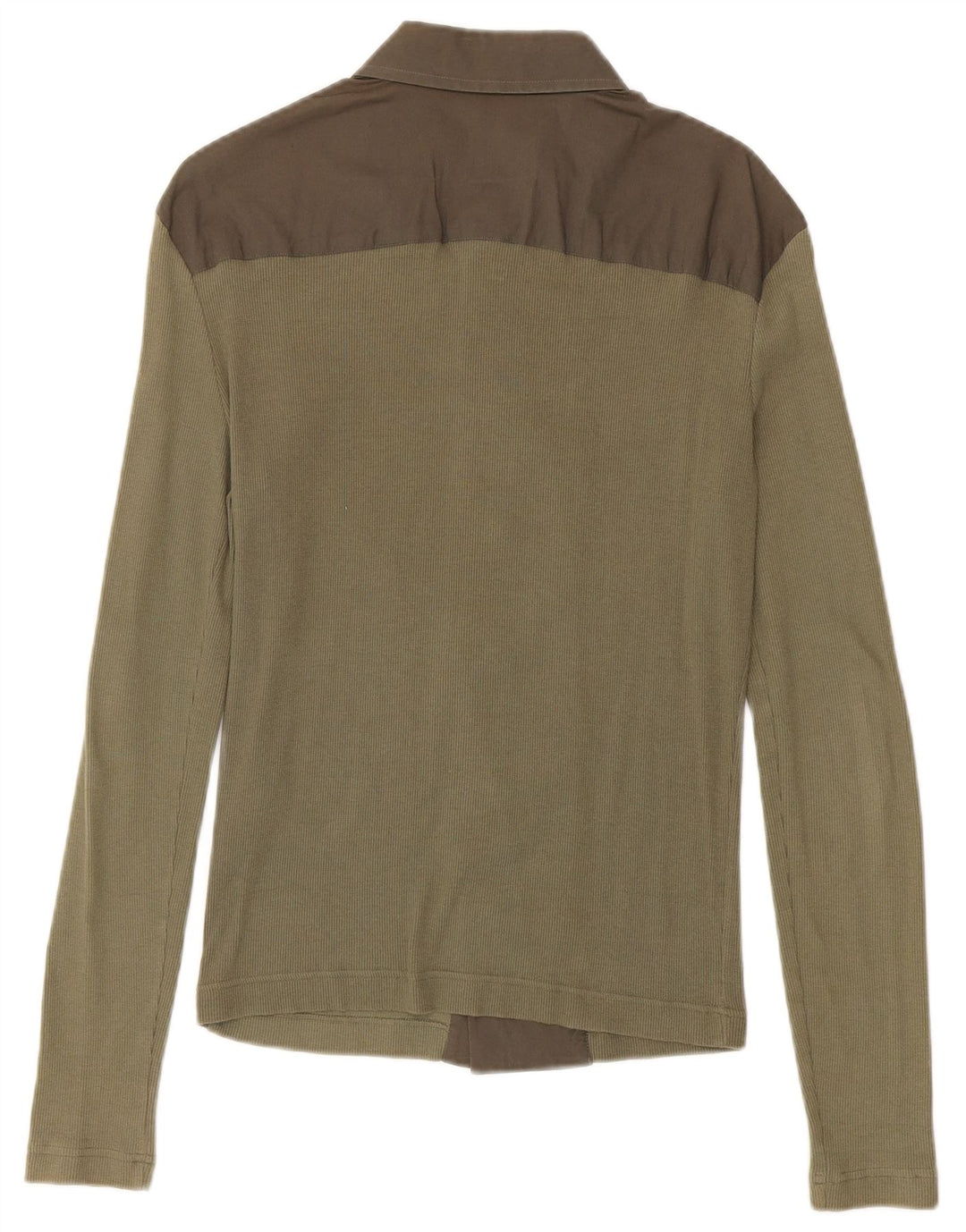 Camisa gráfica masculina Bikkembergs médio cáqui algodão colorblock