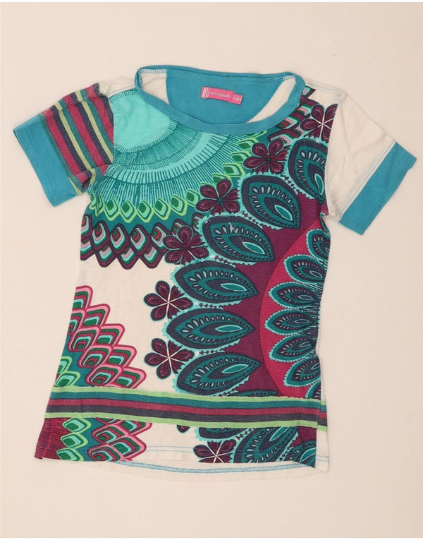 Desigual Camiseta Gráfica Menina 13-14 Anos Multicolor Floral