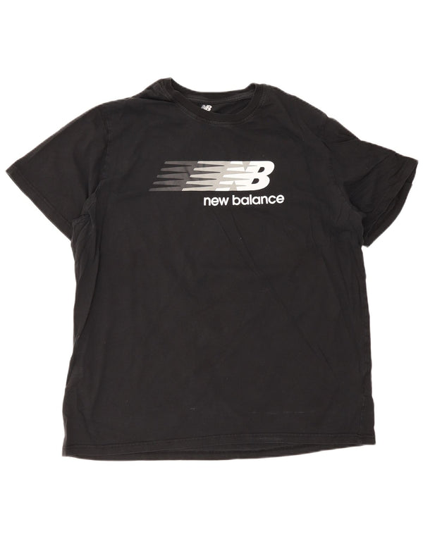 Camiseta gráfica masculina New Balance 2XL algodão preto